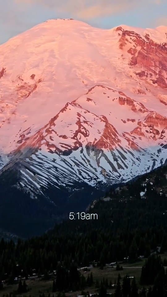 Why Rainier Turns Pink at Dusk, Explained in One Reel